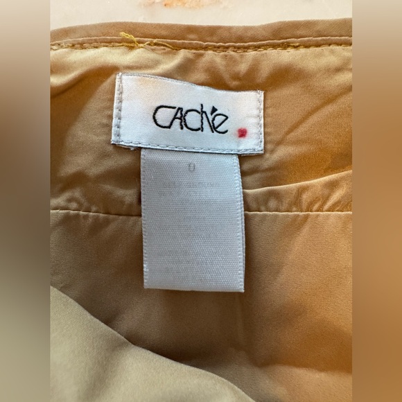 Cache Gold Mini Sequined Skirt Size 0 - Picture 2 of 8